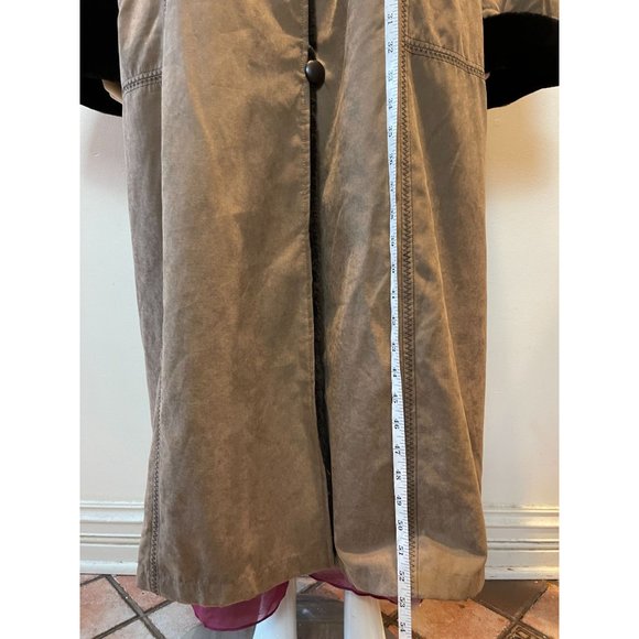 Utex Design Vintage 1980s Womens Long Hooded Coat with Faux Fur Lined Brown SZ L - Picture 3 of 15